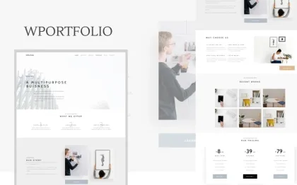WPortfolio Minimalist Multipurpose WordPress Theme 1.0.0 GPL Theme