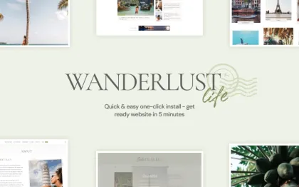 Wanderlust Life Nomad and Travel Blog WordPress Theme 1.0.0 GPL Theme