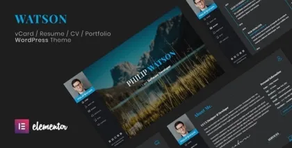 Watson Resume WordPress Theme 1.4.0 GPL Theme
