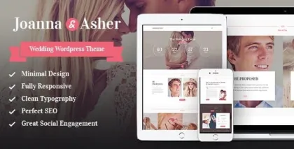 Wedding Day Birthday, Marriage Event WordPress Theme 1.5.1 GPL Theme