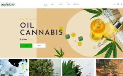 WeedMarket Dokan Multivendor Marketplace WordPress Theme 1.0.0 GPL Theme