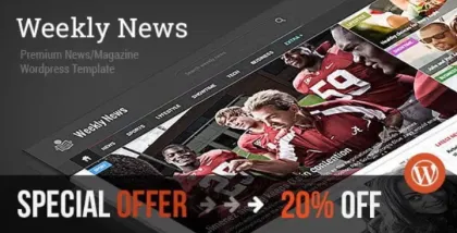 Weekly News WordPress News/Magazine Theme | News / Editorial 3.4.2 GPL Theme