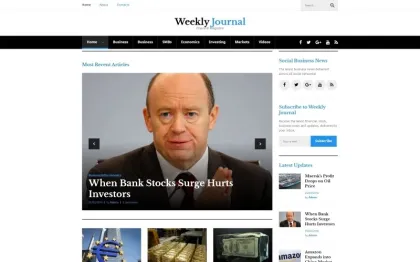 WeeklyJournal Financial News Magazine WordPress Theme 1.0.0 GPL Theme