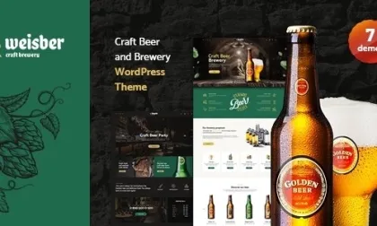 Weisber Craft Beer Brewery WordPress Theme 1.1.6 GPL Theme