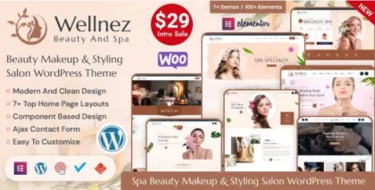 Wellnez – Beauty Spa Wellness Salon WordPress Theme 2.2.6 GPL Theme