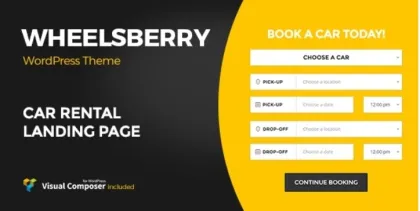 Wheelsberry – Car Rental WordPress Theme / Landing Page 1.2.8 GPL Theme