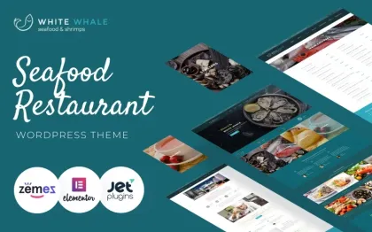 White Whale Seafood Restaurant WordPress Theme 1.0.1 GPL Theme