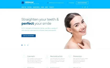 Whitenol Dentistry Clinic Responsive WordPress Theme 1.0.0 GPL Theme
