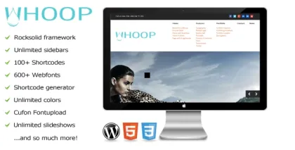 Whoop – a Unique WordPress Theme for Creatives 1.01 GPL Theme