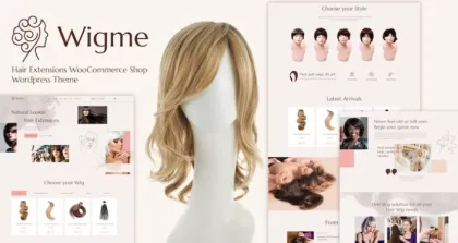 Wigme Hair Extensions WooCommerce Shop 1.9 GPL Theme