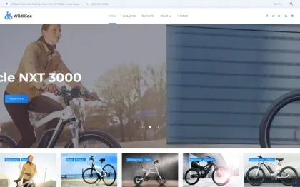 WildRide Sports Bicycle WordPress Theme 1.0.0 GPL Theme