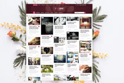 Wine Personal Creative Blog / News Theme 3.3 GPL Theme