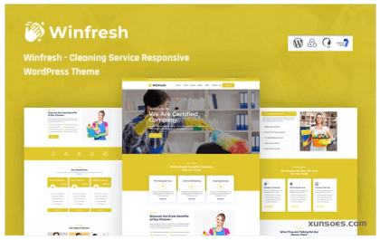 Winfresh Cleaning Service Responsive WordPress Theme 1.0.1 GPL Theme