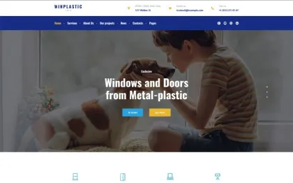 Winplastic Plastic Windows Installation Replacement WordPress Theme 1.0.1 GPL Theme