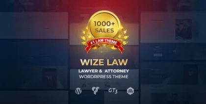 WizeLaw Law, Lawyer and Attorney 1.6.1 GPL Theme