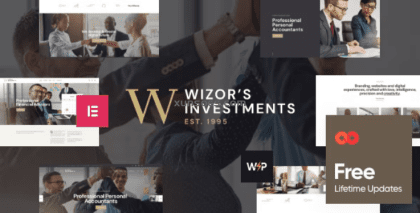 Wizor’s | Investments Business Consulting Insurance WordPress Theme 1.3.7 GPL Theme