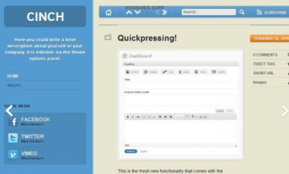 WooThemes Cinch Premium Theme 2.1.1 GPL Theme