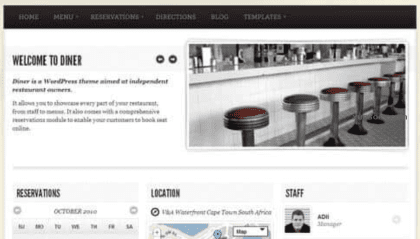 WooThemes Diner Premium Theme 1.9.11 GPL Theme