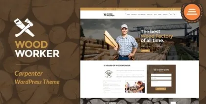 WoodWorker Carpenter Handy Service WordPress Theme 3.5 GPL Theme