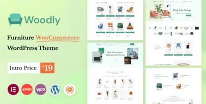Woodly Animated Furniture WooCommerce Theme 1.2 GPL Theme