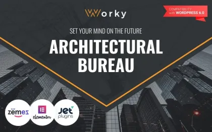 Worky Architectural Bureau Multipurpose Modern WordPress Elementor Theme WordPress Theme 2.1.4 GPL Theme