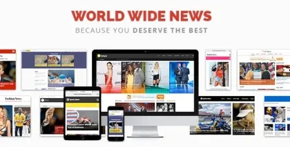 World Wide News Magazine Responsive WordPress Theme 2.0 GPL Theme