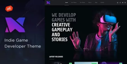 Xion Indie Game Developer Theme 1.8 GPL Theme