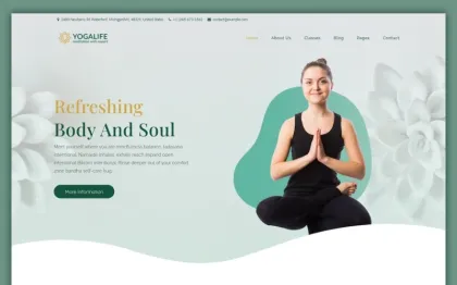 Yogalife Yoga Meditation WordPress Theme 1.0.0 GPL Theme