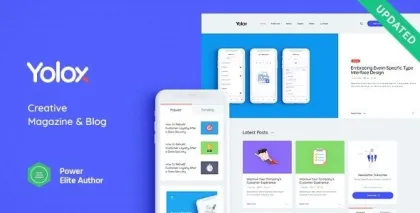 Yolox | Modern WordPress Blog Theme for Business Startup 1.0.9 GPL Theme
