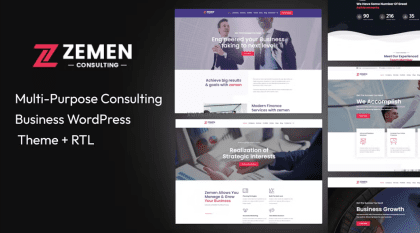 Zemen Multi-Purpose Consulting Business WordPress Theme + RTL 4.0.1 GPL Theme