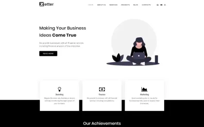 Zetter Business Multipurpose Black&White WordPress Elementor Theme WordPress Theme 1.0.0 GPL Theme