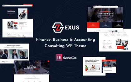 Zexus Accounting and Consulting Business WordPress Theme 1.3 GPL Theme