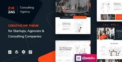 ZikZag Consulting Agency WordPress Theme 1.2.11 GPL Theme