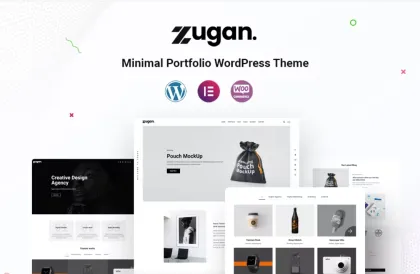 Zugan Minimal Portfolio WordPress Theme 1.5.14 GPL Theme