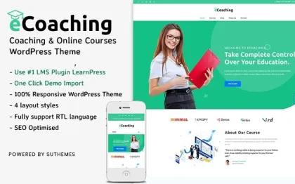 eCoaching Coaching Online Courses WordPress Theme 1.0.0 GPL Theme