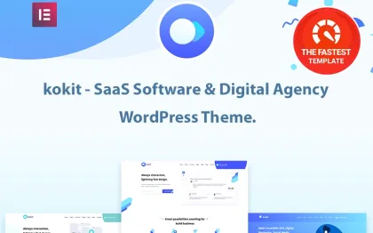 kokit SaaS Software Digital Agency WordPress Theme 1.0.0 GPL Theme