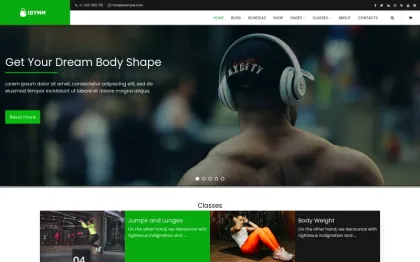 tGymm Gym and Sport WordPress Theme 1.0.0 GPL Theme