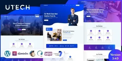 uTech IT Solutions Services WordPress Theme 5.7.0 GPL Theme