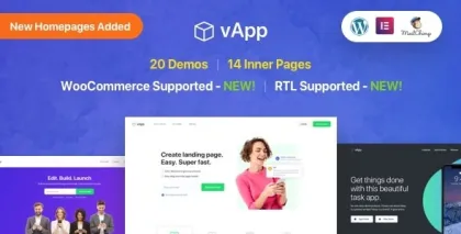 vApp | App Landing Page WordPress Theme 4.2 GPL Theme