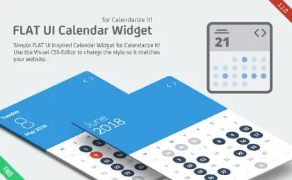 FLAT UI Calendar Widget for Calendarize it! 1.1.0.83423 GPL Plugins