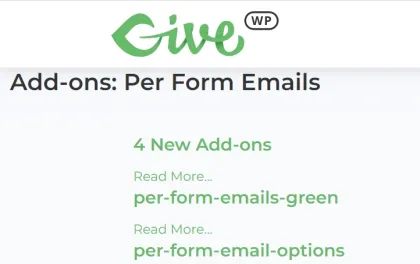 GiveWP Per Form Emails 1.1 GPL Plugins