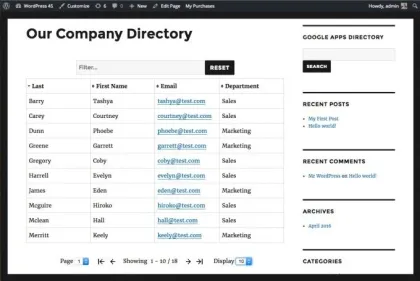 Google Apps Directory for WordPress Enterprise 1.6.3 GPL Plugins