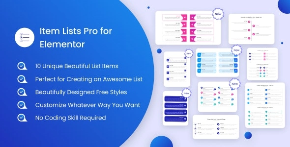 Item Lists Pro for Elementor 1.4 GPL Plugins