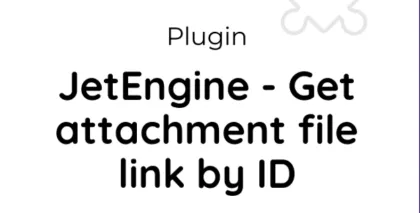 JetEngine Get attachment file link by ID 1.1.3 GPL Plugins