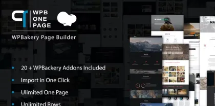 One-page VPB constructor addons for VPBakery 1.4 GPL Plugins