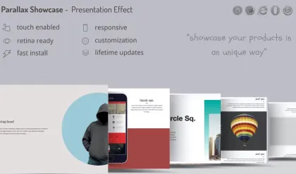 Parallax Showcase Effects Present your products 1.11 GPL Plugins