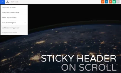 Sticky Header on Scroll for WordPress 1.3 GPL Plugins
