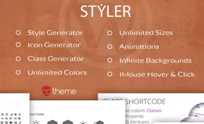 Styler Icons, Fonts and CSS generator for WP 1.5 GPL Plugins