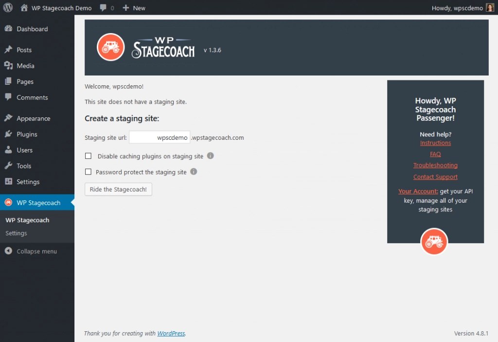 WP Stagecoach WordPress Staging Sites Made Easy 1.4.29 GPL Plugins