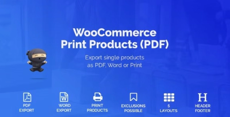 WooCommerce Print Products (PDF) 1.8.8 GPL Plugins